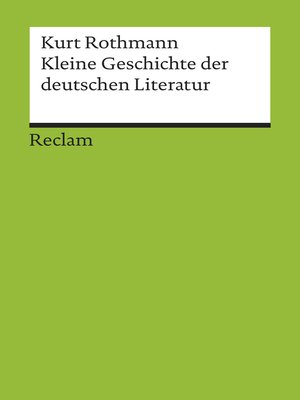 cover image of Kleine Geschichte der deutschen Literatur